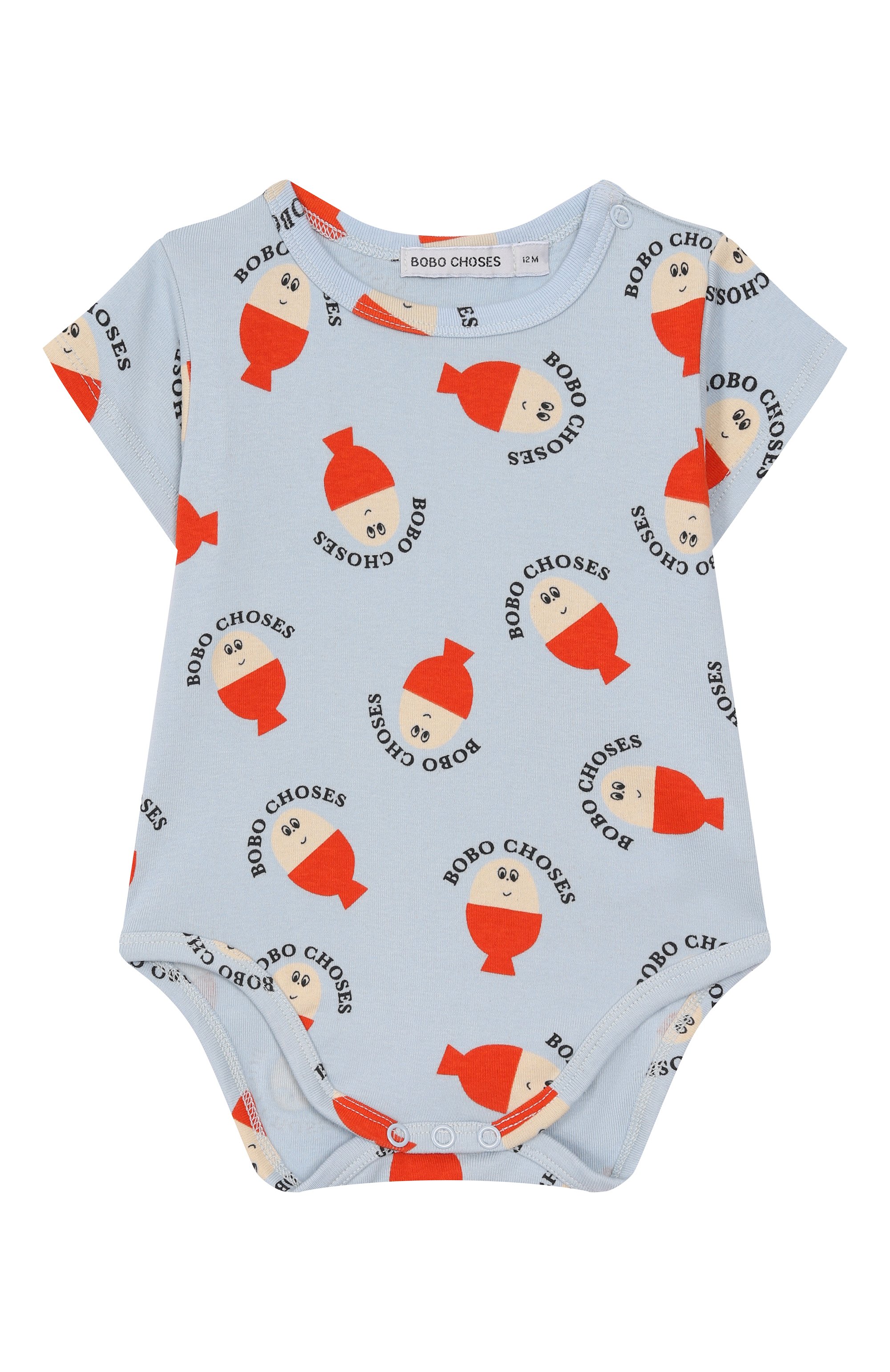 Хлопковое боди BOBO CHOSES светло-голубого цвета по цене 6210 руб., арт. B125AB004, фото 1 Хлопковое боди BOBO CHOSES, арт. B125AB004, фото 1