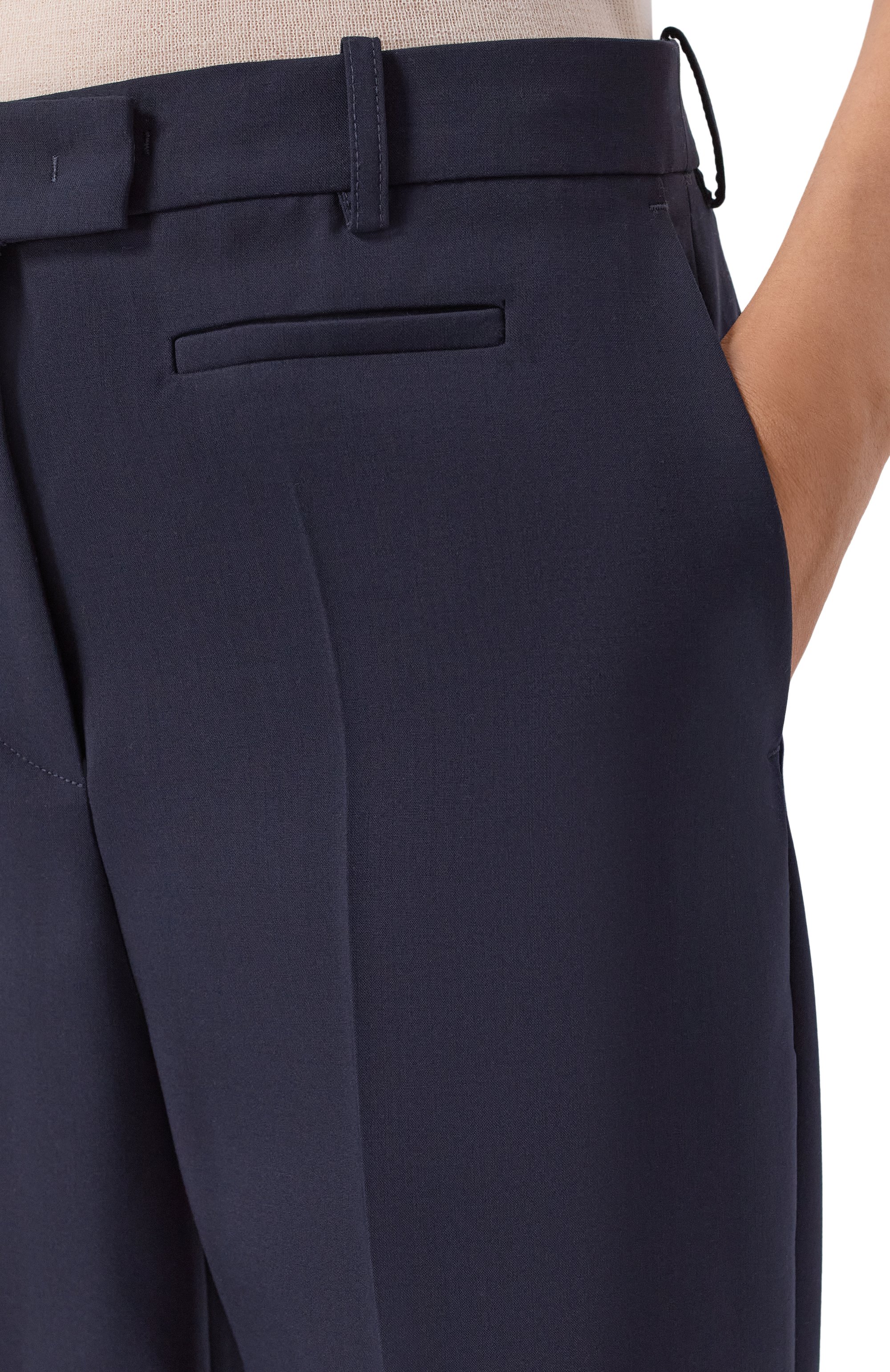 Брюки из шерсти и вискозы 12 STOREEZ синего цвета по цене 22000 руб., арт. 136847, фото 5 Брюки из шерсти и вискозы 12 STOREEZ, арт. 136847, фото 5