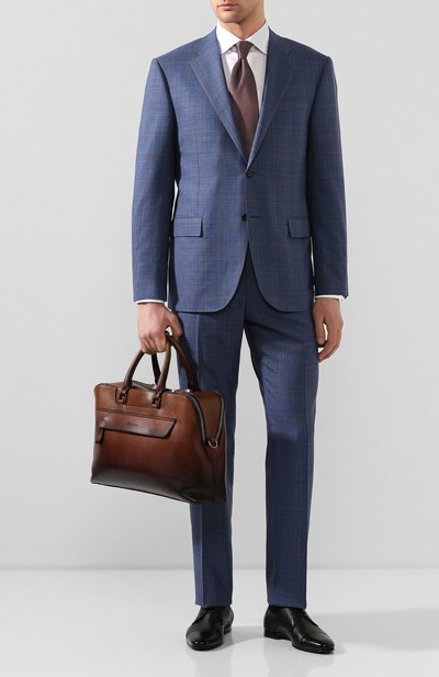 Кожаная дорожная сумка SANTONI, арт. UIBBA1945LI-GDPET49, фото 2