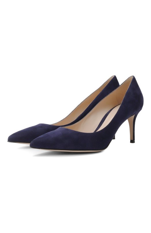 Замшевые туфли Gianvito 70 Gianvito Rossi G26770.70RIC.CAMDENI Синий G26770.70RIC.CAMDENI