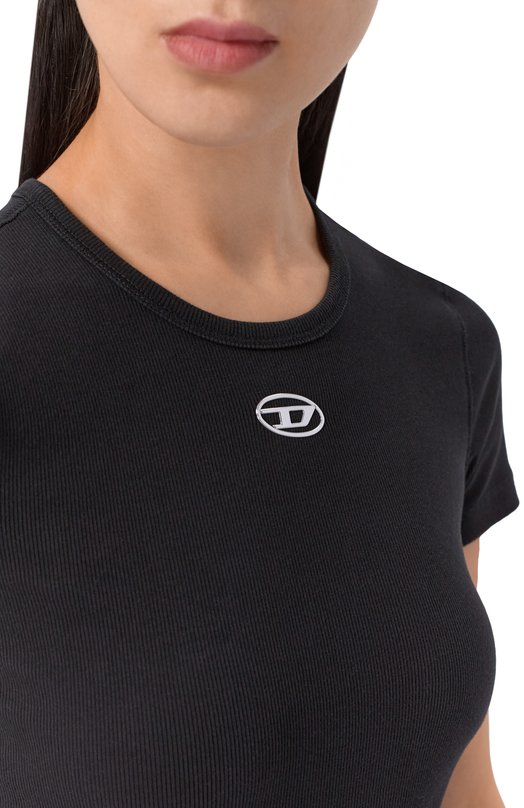 Хлопковая футболка Diesel A19910/0JMBA Чёрный  A19910/0JMBA Фото 5