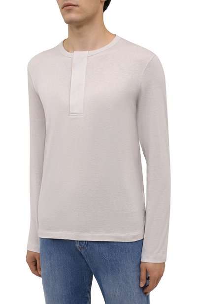 Лонгслив-хенли из хлопка и кашемира ZEGNA, арт. UY387/716, фото 3