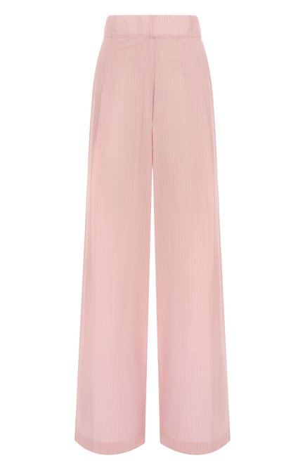 Женские брюки DRIES VAN NOTEN розового цвета, арт. 251-010909-1524 | Фото 1 (Длина (брюки, джинсы): Стандартные; Материал внешний: Растительное волокно, Хлопок, Купро; Материал сплава: Проставлено; Драгоценные камни: Проставлено)