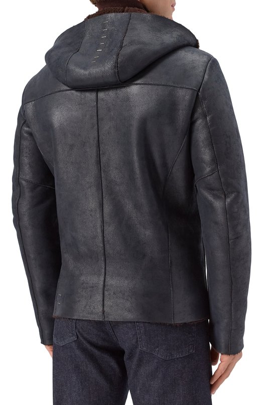 Дубленка из овчины Daniele Basta DB1049S61S59GRP Синий  DB1049S61S59GRP Фото 4