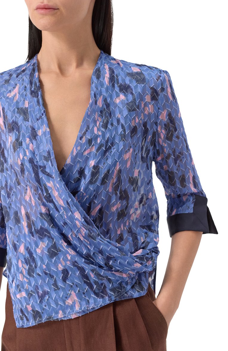 Блузка из вискозы и шелка EMPORIO ARMANI, арт. EW001549/TE13449, фото 1