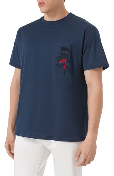 Футболка из хлопка и шелка ZILLI, арт. TSR02LM0107VFWE00, фото 3