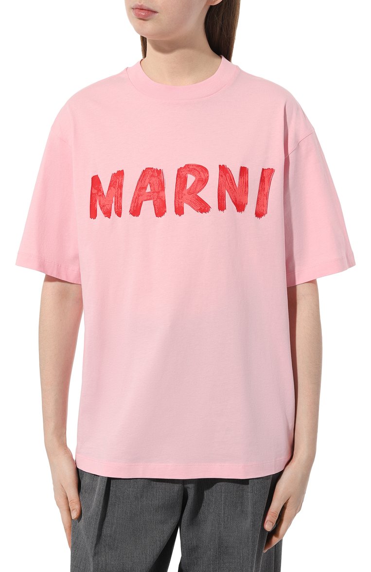 Хлопковая футболка MARNI, арт. THJET49EPH/USCS11, фото 1