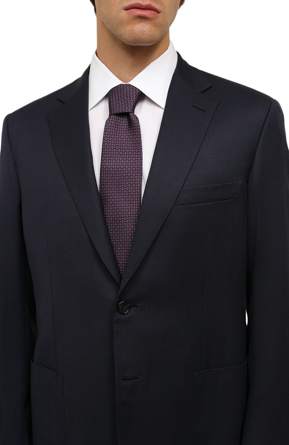 Шелковый галстук CORNELIANI бордового цвета по цене 19950 руб., арт. 90U390-2820314/00, фото 2 Шелковый галстук CORNELIANI, арт. 90U390-2820314/00, фото 2