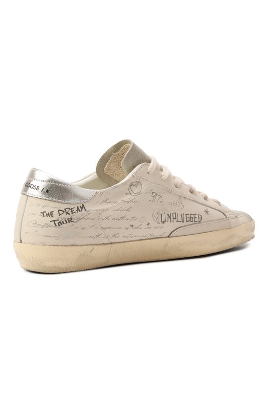 Кожаные кеды Super Star Golden Goose Deluxe Brand GWF00101.F006889 Кремовый  GWF00101.F006889 Фото 5