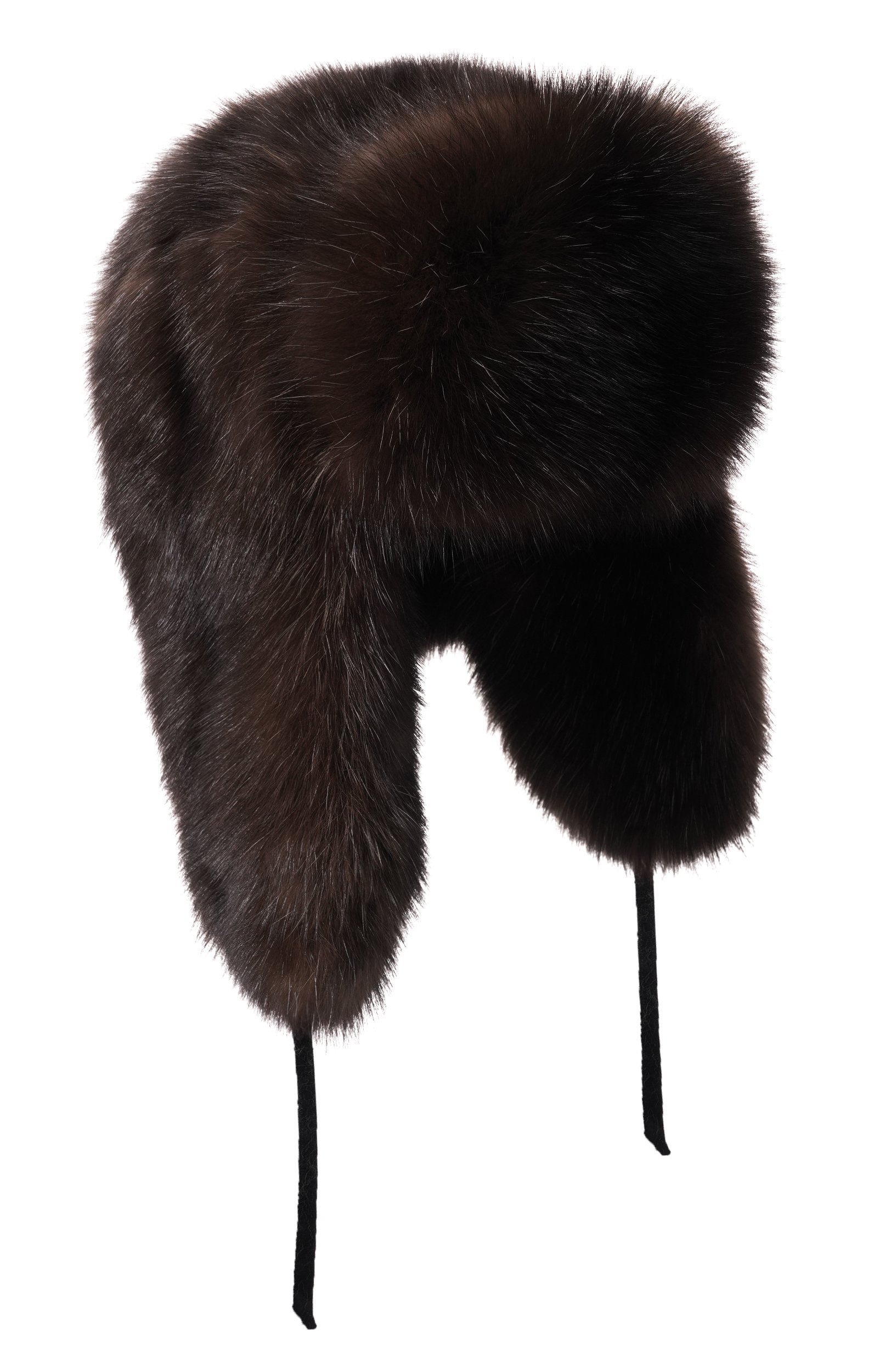 Меховая шапка-ушанка из соболя MVST, арт. МН16 SABLE WILD SILVER, фото 1