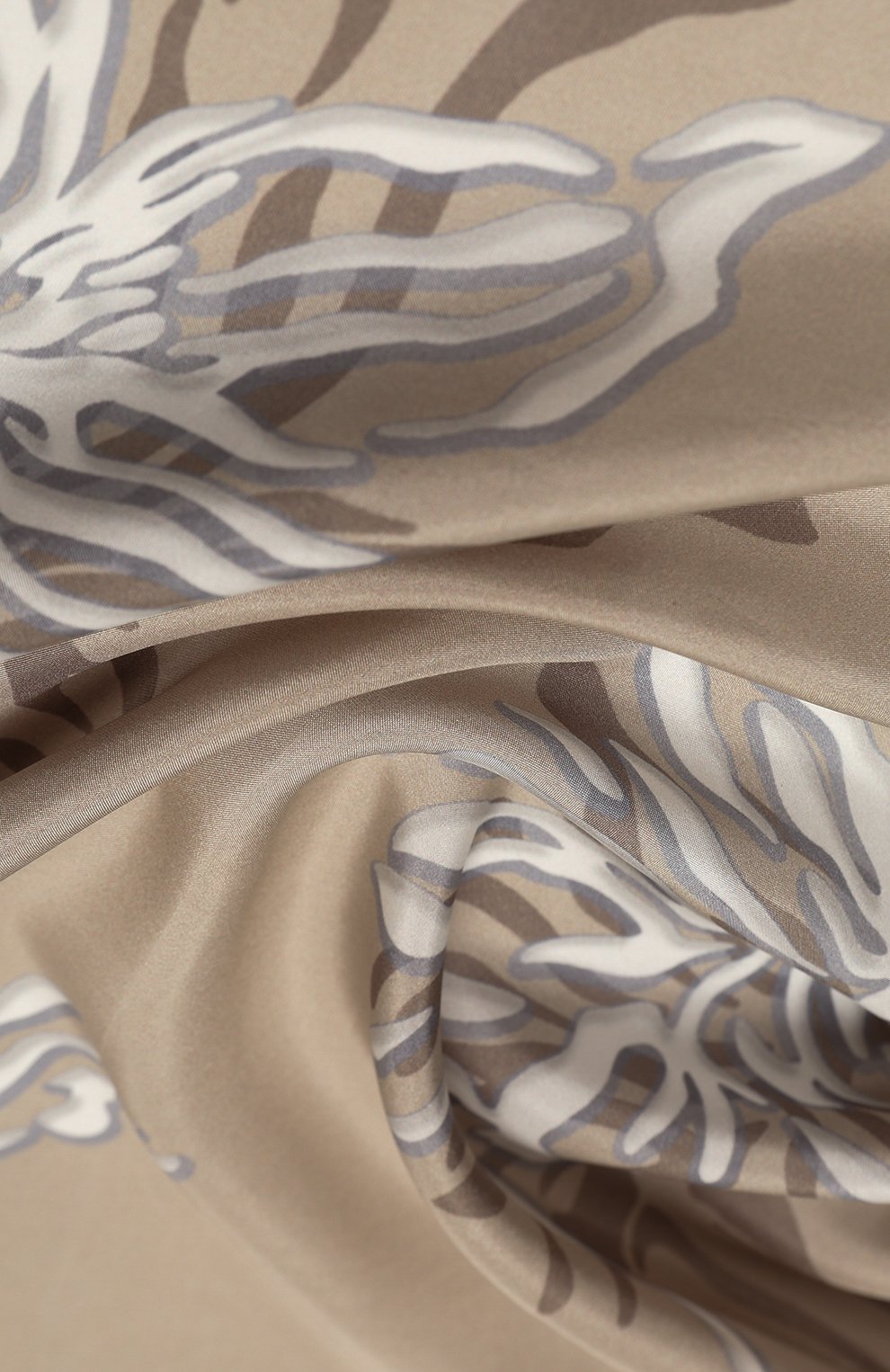 Шелковый платок BRUNELLO CUCINELLI темно-бежевого цвета по цене 45700 руб., арт. MF0U0008, фото 4 Шелковый платок BRUNELLO CUCINELLI, арт. MF0U0008, фото 4