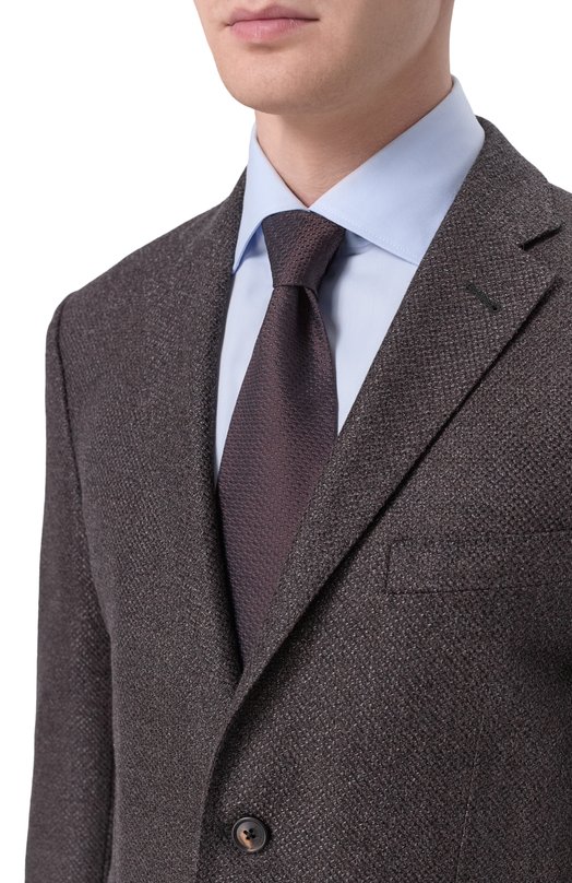 Шелковый галстук Alessandro Gherardi CRAVATTA-L/1005 Коричневый  CRAVATTA-L/1005 Фото 2