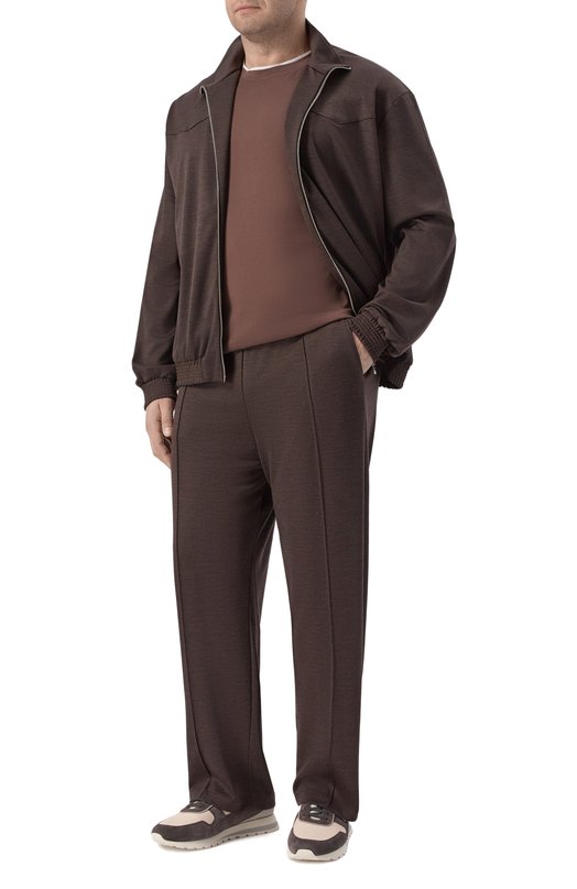 Хлопковая футболка Brunello Cucinelli M0B137427 Коричневый  M0B137427 Фото 2