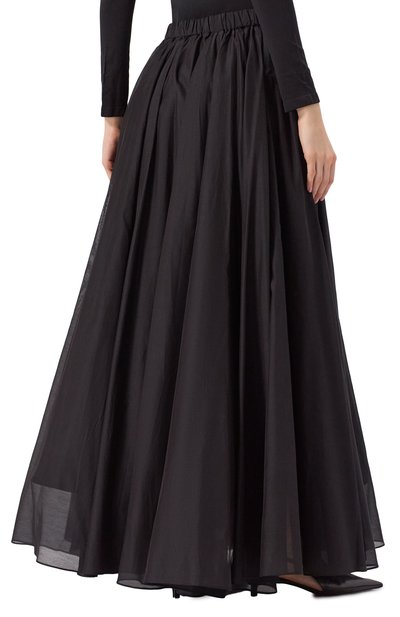 Юбка из хлопка и шелка CO черного цвета по цене 125000 руб., арт. 3374CSVS-S25, фото 4 Юбка из хлопка и шелка CO, арт. 3374CSVS-S25, фото 4