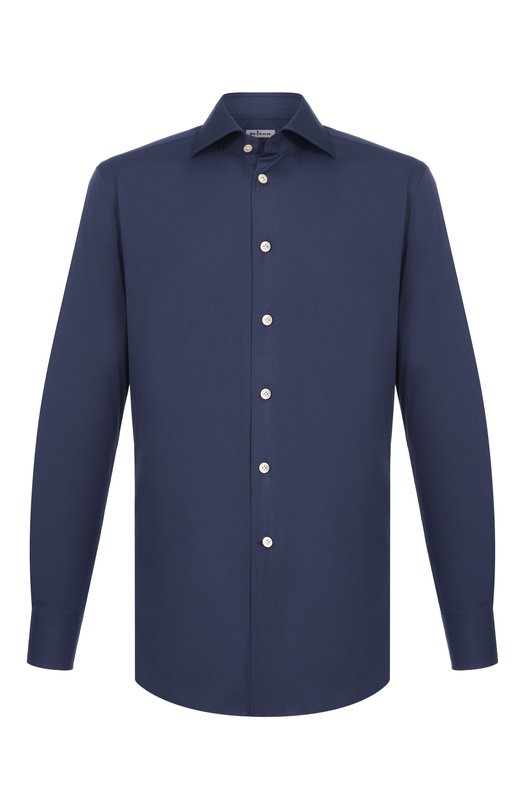 Хлопковая сорочка Kiton UCCH0943206 Синий UCCH0943206