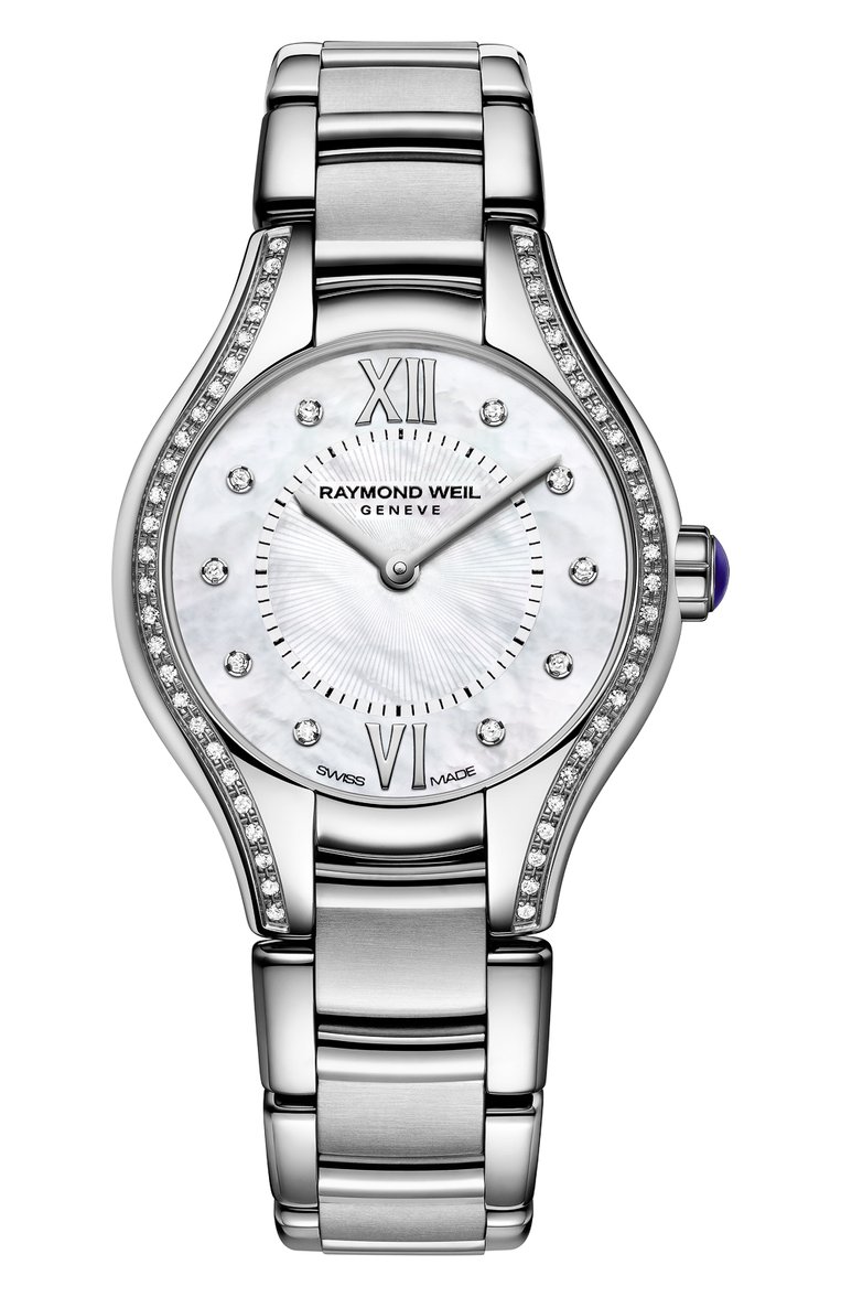 Женские часы noemia RAYMOND WEIL бесцветного цвета, арт. 5124-STS-00985 | Фото 1 (Региональные ограничения белый список (Axapta Mercury): Не проставлено; Нос: Не проставлено; Механизм: Кварц; Материал корпуса: Сталь; Цвет циферблата: Перламутровый)