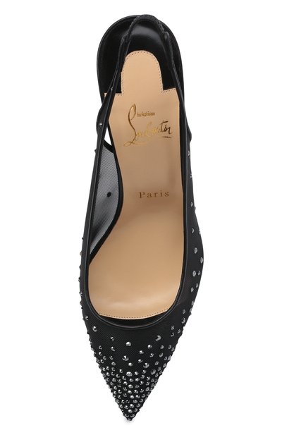 Текстильные туфли follies strass sling 70 CHRISTIAN LOUBOUTIN, арт. 3211178/F0LLIES STRASS SLING 70, фото 5