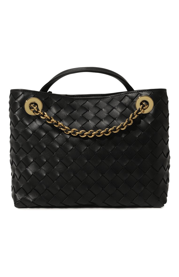 Женская сумка andiamo small BOTTEGA VENETA черного цвета, арт. 786008/VCPP1 | Фото 6 (Материал: Натуральная кожа; Размер: small; Ремень/цепочка: На ремешке)