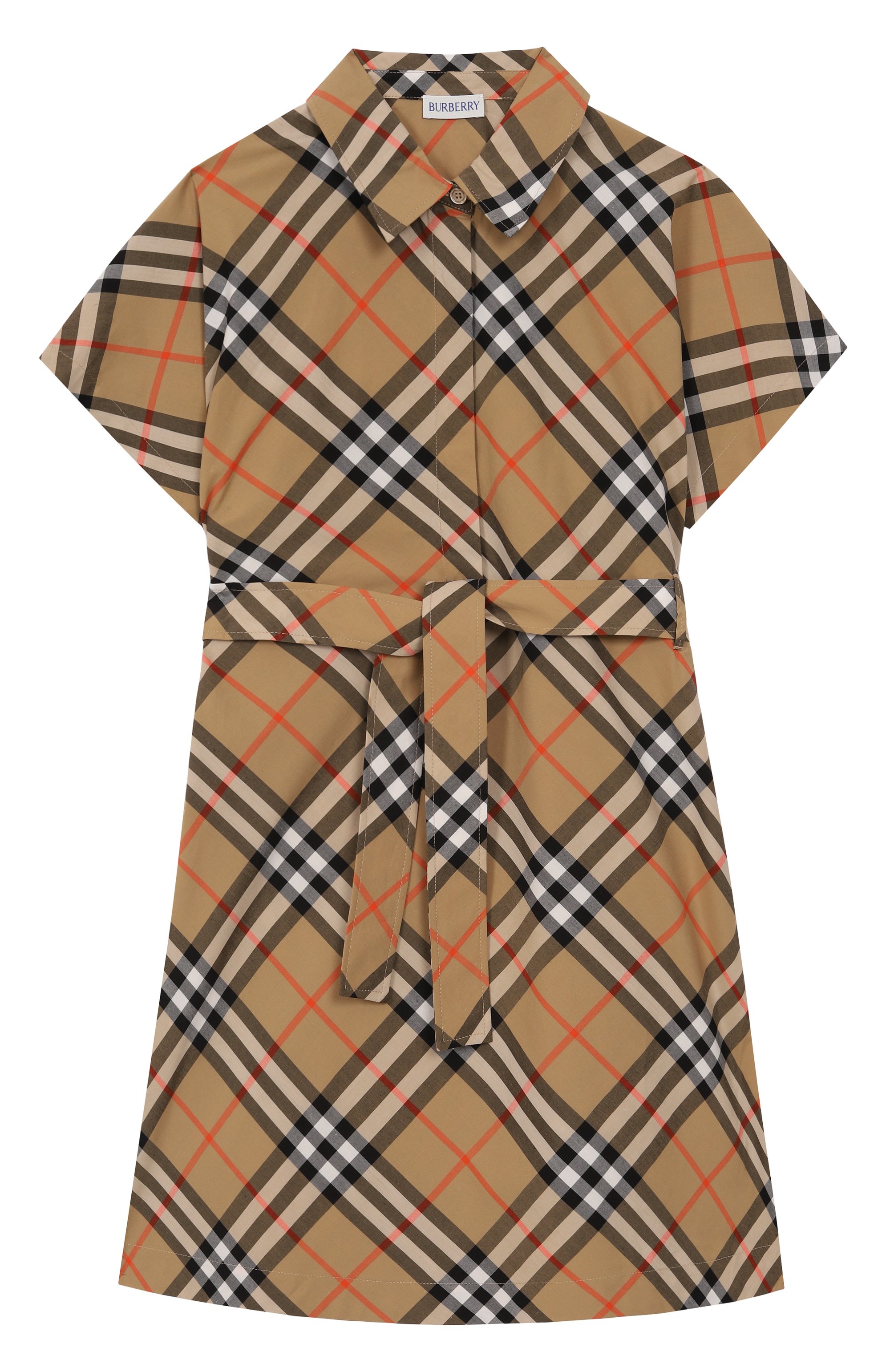 Хлопковое платье-рубашка BURBERRY, арт. 8090538, фото 1