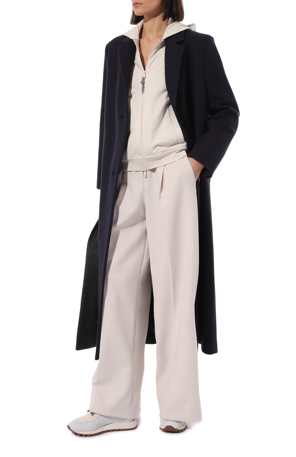 Текстильные кроссовки BRUNELLO CUCINELLI белого цвета по цене 109500 руб., арт. MZ35GB1103, фото 2 Текстильные кроссовки BRUNELLO CUCINELLI, арт. MZ35GB1103, фото 2