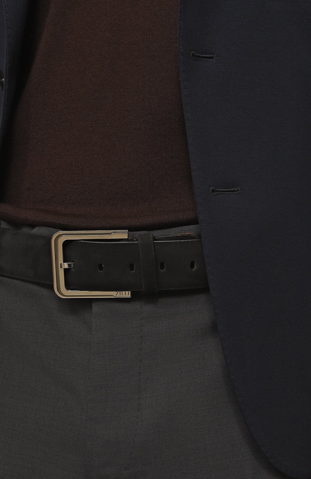 Ремень из нубука ZILLI, арт. MJL-CLAQE-01982/0100, фото 2