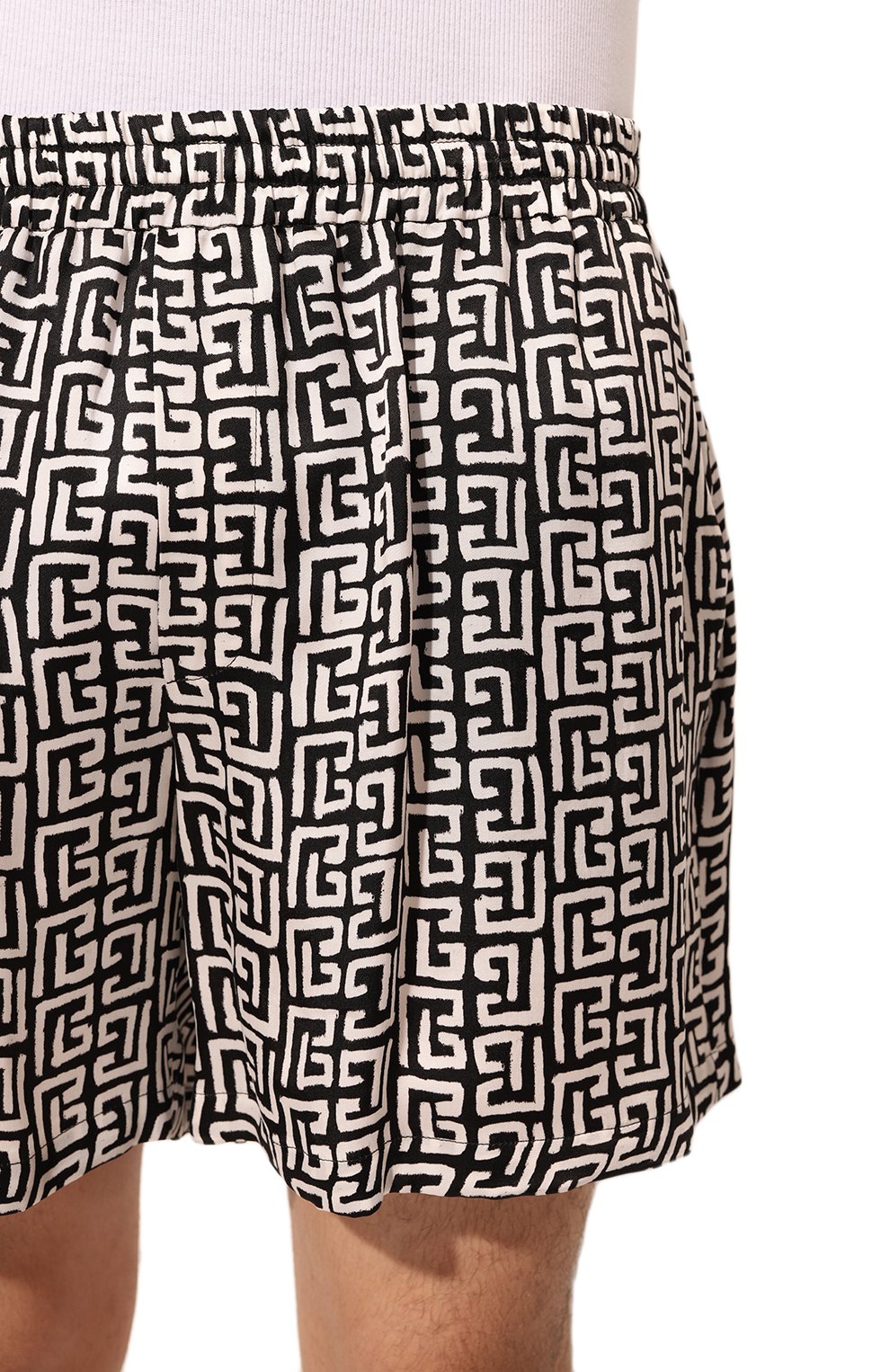 Шорты BALMAIN черно-белого цвета по цене 95900 руб., арт. DH1PA105/VF40, фото 5 Шорты BALMAIN, арт. DH1PA105/VF40, фото 5