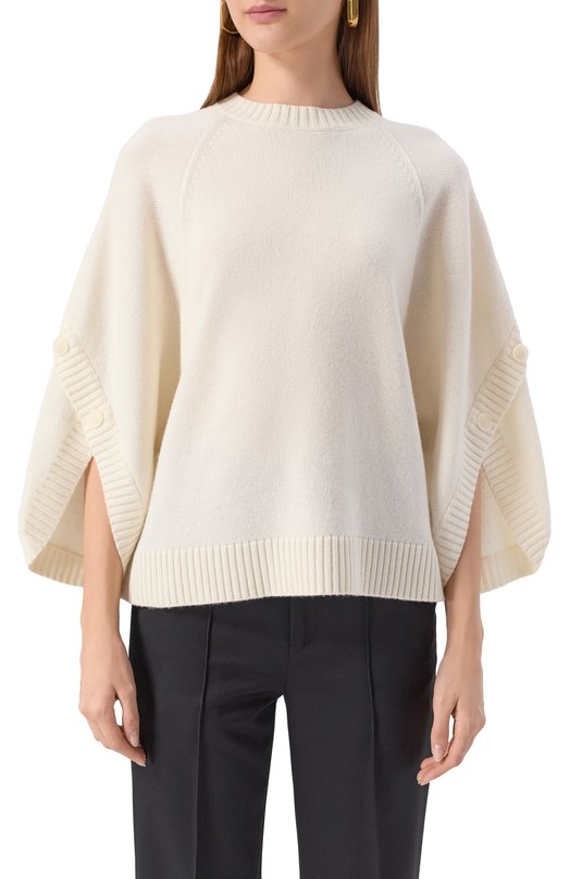 Свитер из шерсти и кашемира Max Mara AMPEX Белый  AMPEX Фото 3