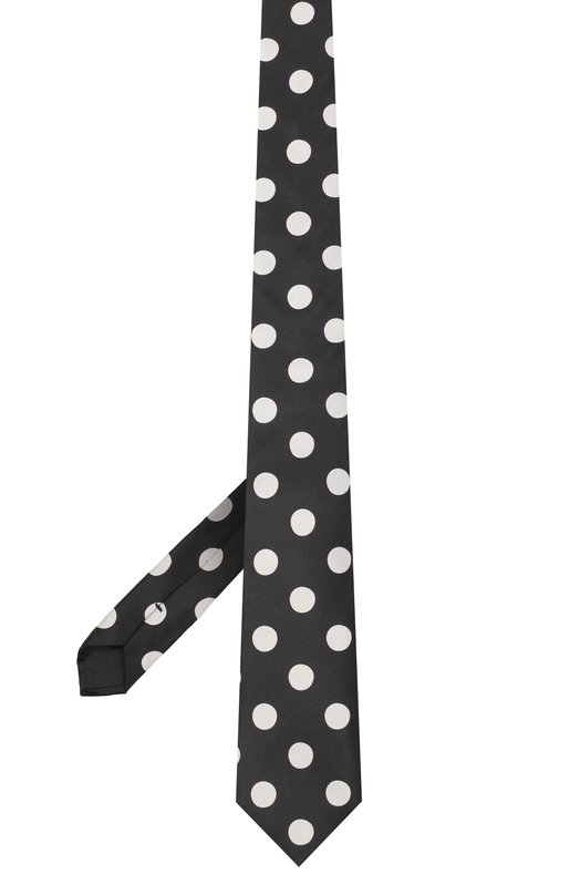 Шелковый галстук Dolce & Gabbana GT147E/G0JSP Чёрно-белый  GT147E/G0JSP Фото 3