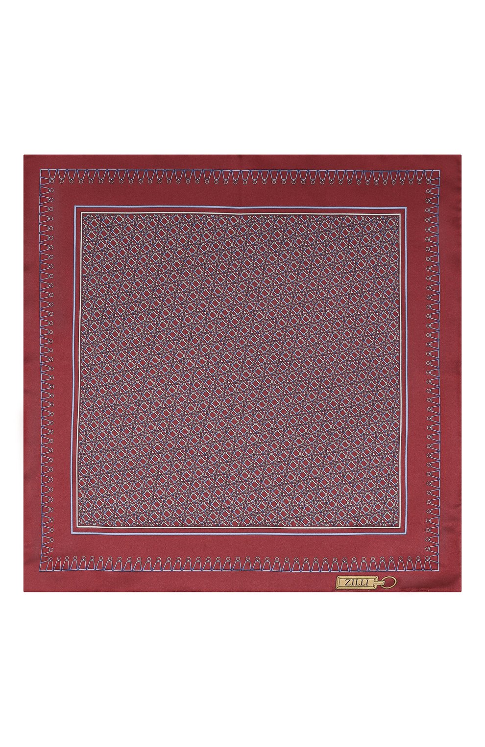 Шелковый платок ZILLI бордового цвета по цене 9725 руб., арт. 55800, фото 3 Шелковый платок ZILLI, арт. 55800, фото 3