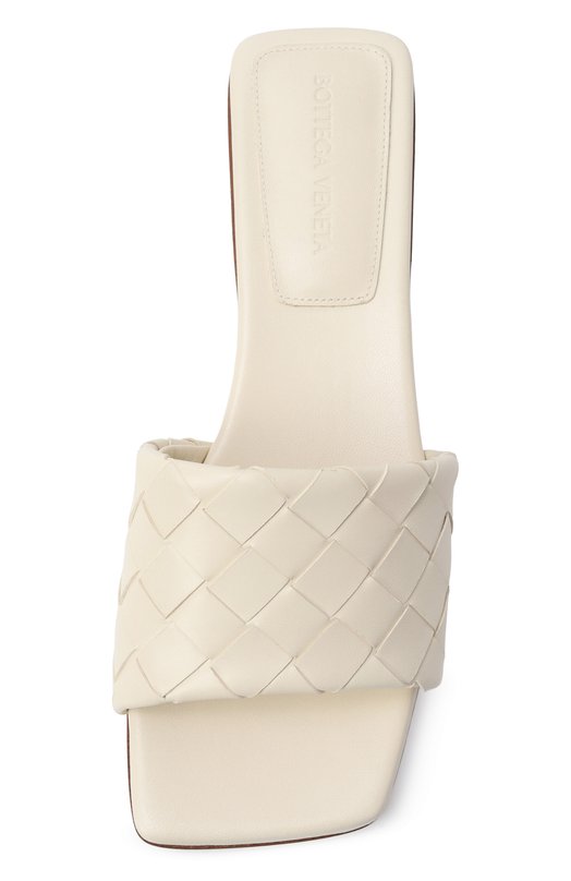 Кожаные шлепанцы Parco Bottega Veneta 837737/V2ED0 Белый  837737/V2ED0 Фото 6