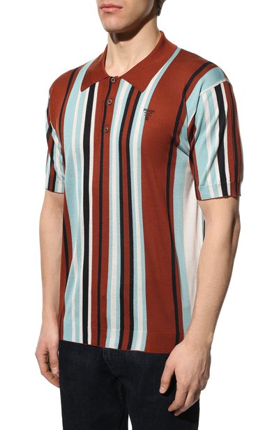 Шелковое поло PRADA разноцветного цвета по цене 200000 руб., арт. UMB335-10MW-F0046-221, фото 3 Шелковое поло PRADA, арт. UMB335-10MW-F0046-221, фото 3