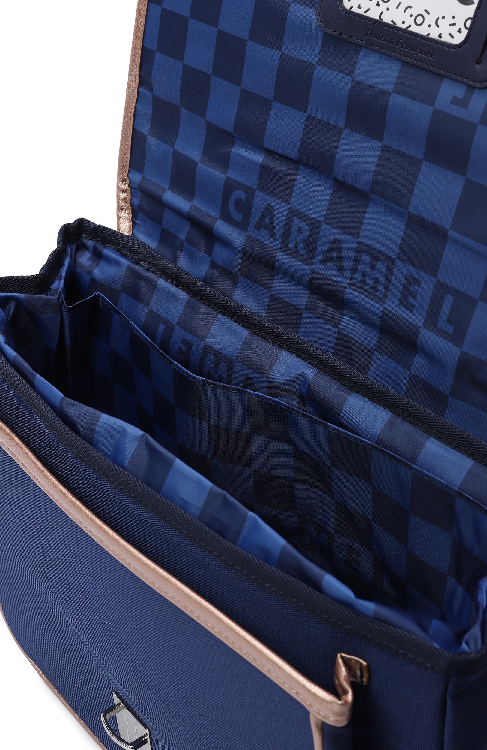Портфель medium CARAMEL ET CIE темно-синего цвета по цене 16900 руб., арт. MSA10, фото 3 Портфель medium CARAMEL ET CIE, арт. MSA10, фото 3