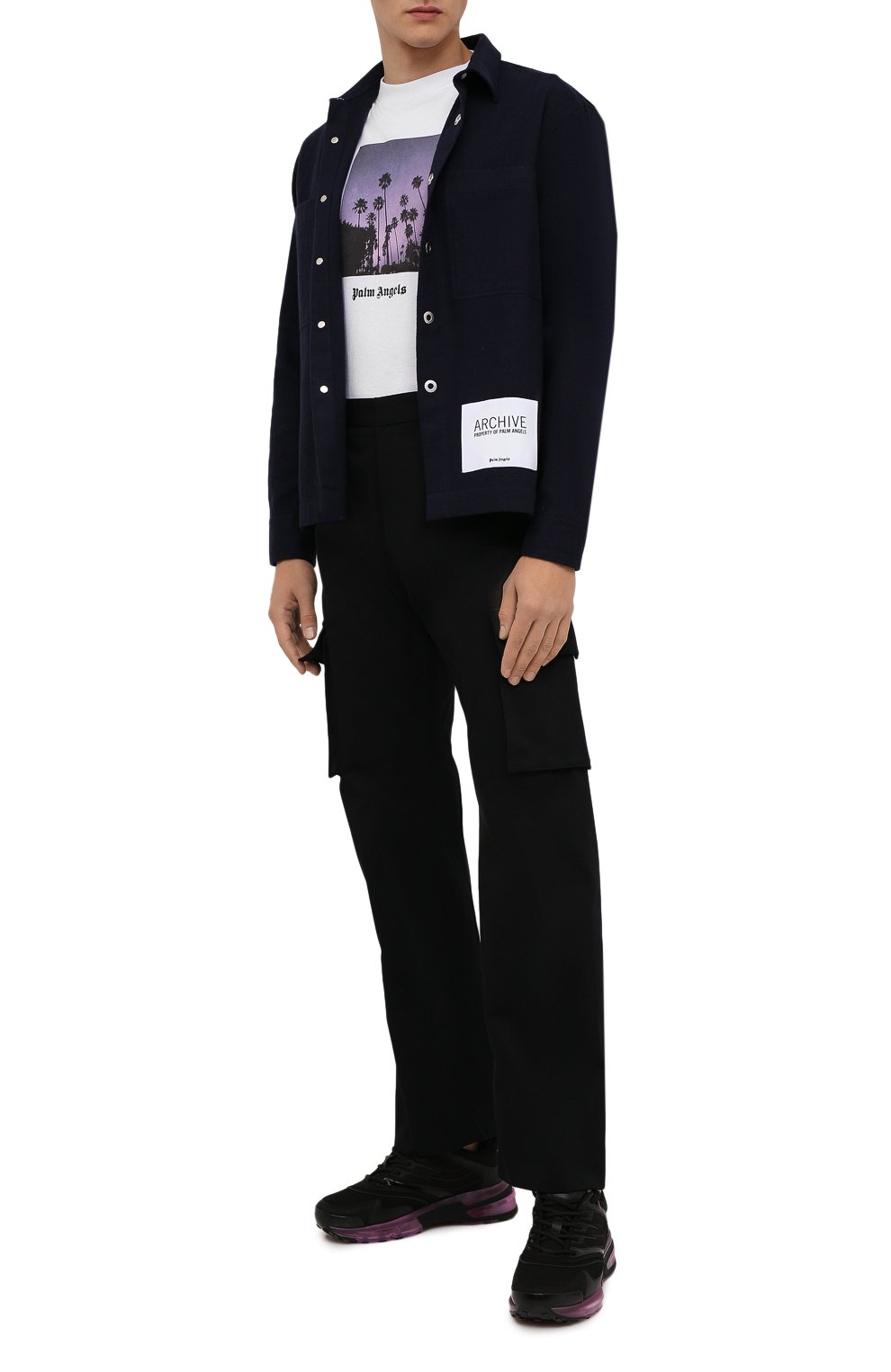 Хлопковая футболка PALM ANGELS, арт. PMAA001F21JER0160110, фото 2