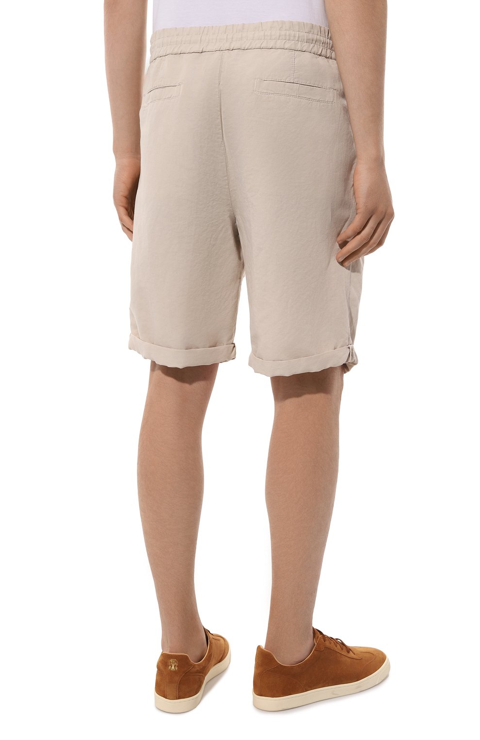 Шорты изо льна и хлопка BRUNELLO CUCINELLI, арт. M291DU0020, фото 4