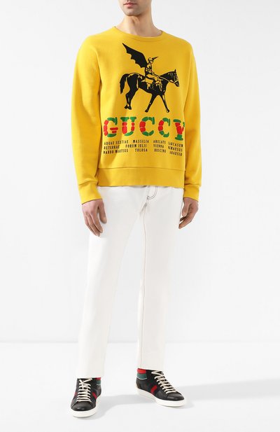 Хлопковый свитшот GUCCI, арт. 475532/XJAKP, фото 2