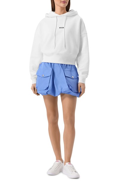 Юбка MSGM голубого цвета по цене 42200 руб., арт. 4041MDD04/267107, фото 2 Юбка MSGM, арт. 4041MDD04/267107, фото 2