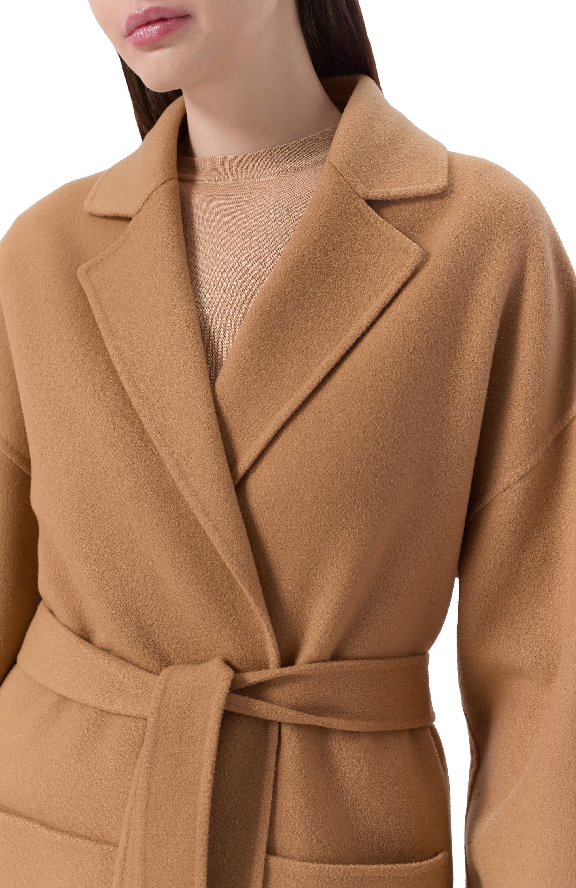 Кашемировое пальто LORO PIANA бежевого цвета по цене 889500 руб., арт. FAM4140, фото 5 Кашемировое пальто LORO PIANA, арт. FAM4140, фото 5