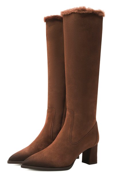 Женские замшевые сапоги SANTONI, арт. WSEG71937PC4AHGI