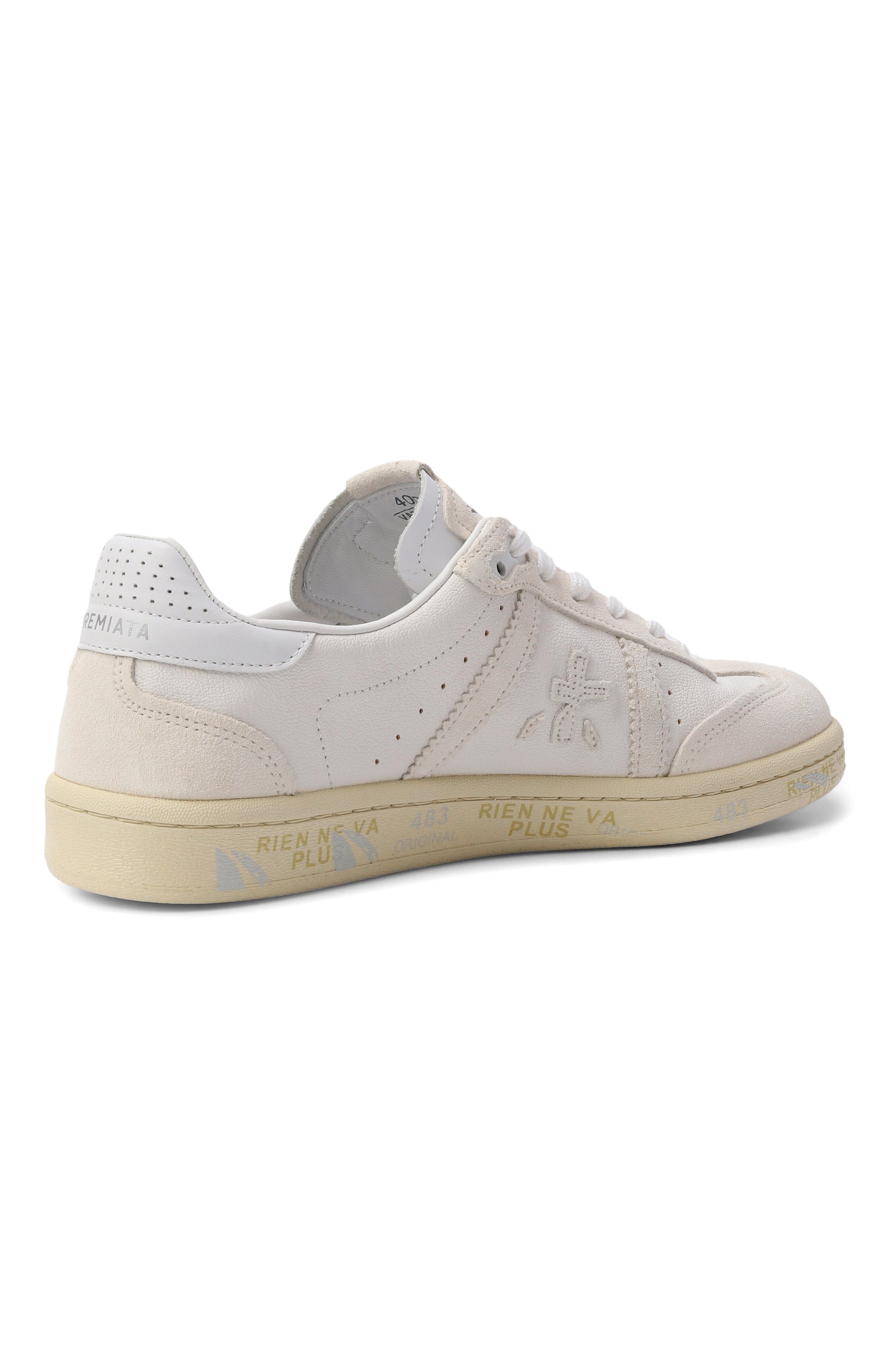 Кожаные кеды bonnie-d PREMIATA кремового цвета по цене 27600 руб., арт. B0NNIED/VAR 8203, фото 5 Кожаные кеды bonnie-d PREMIATA, арт. B0NNIED/VAR 8203, фото 5