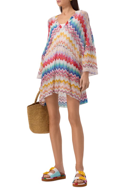 Текстильные шлепанцы Missoni MWF111 Разноцветный  MWF111 Фото 2