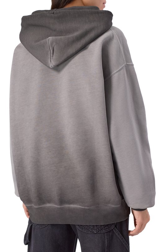 Хлопковое худи Off-White 0WBB06DF25FLE001 Серый  0WBB06DF25FLE001 Фото 4