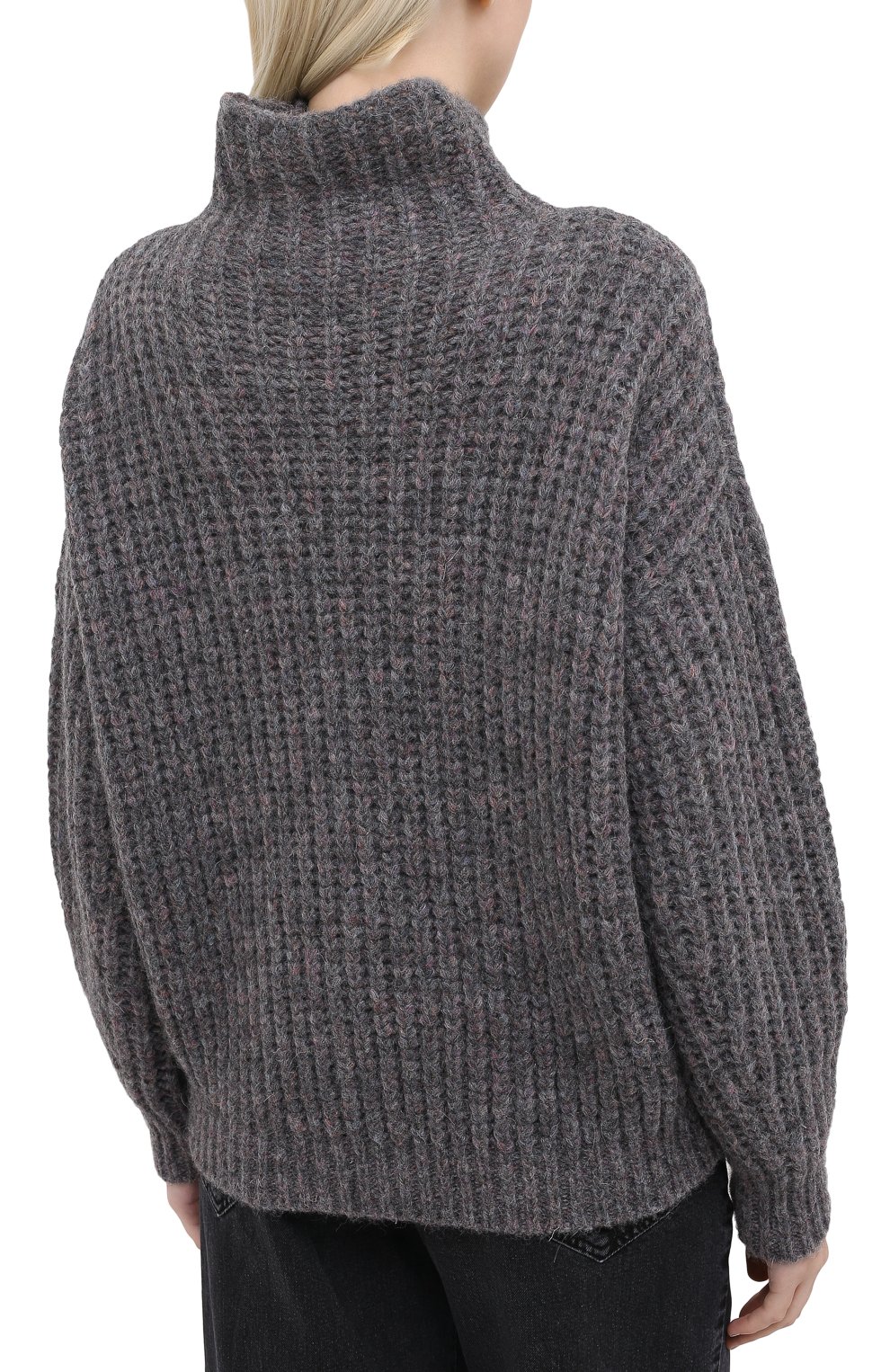 Свитер ISABEL MARANT серого цвета по цене 52600 руб., арт. PU1413-20A042I/IRIS, фото 4 Свитер ISABEL MARANT, арт. PU1413-20A042I/IRIS, фото 4