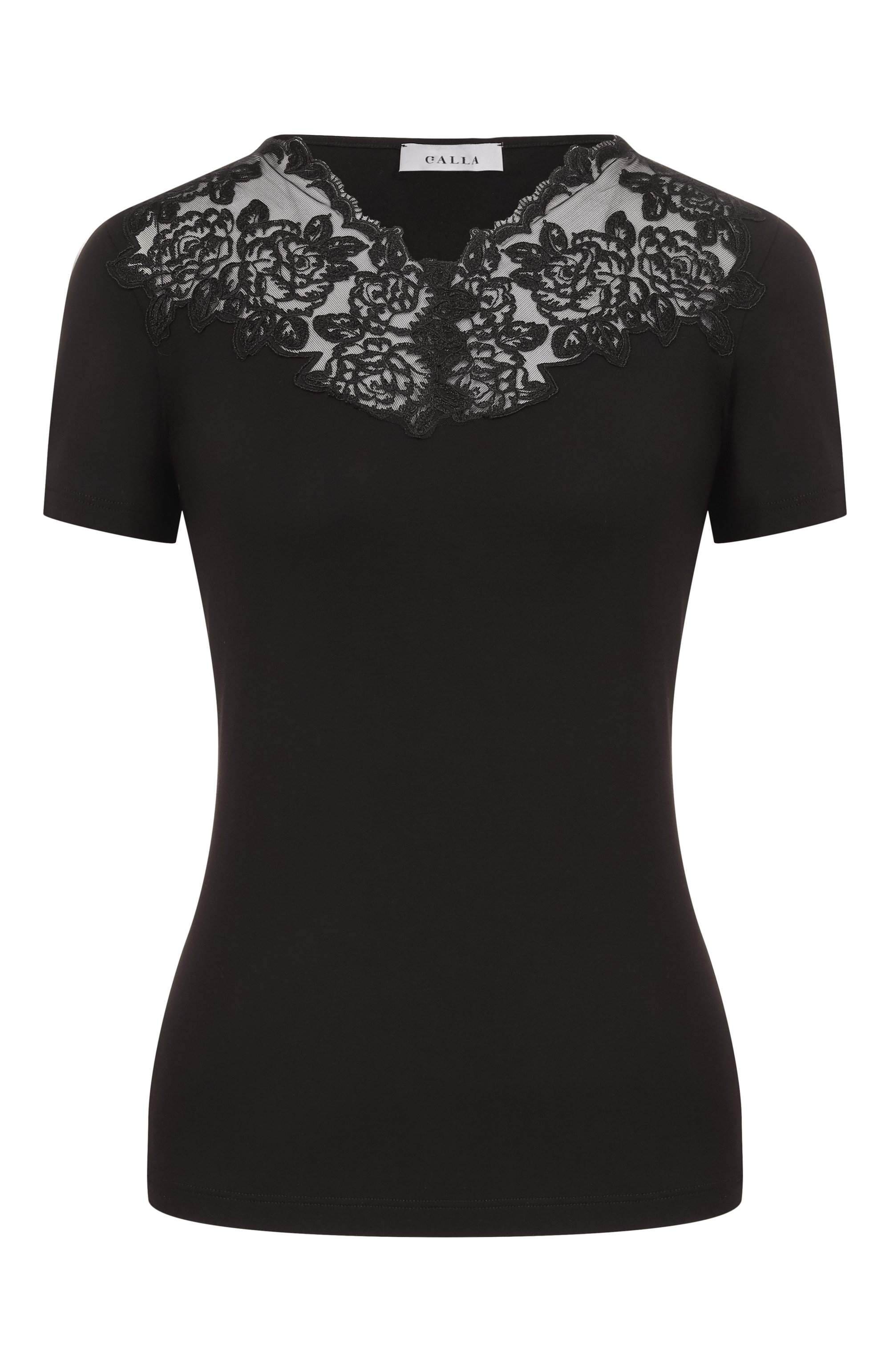 Футболка C.ALLA черного цвета по цене 35050 руб., арт. DV0569 MA, фото 1 Футболка C.ALLA, арт. DV0569 MA, фото 1