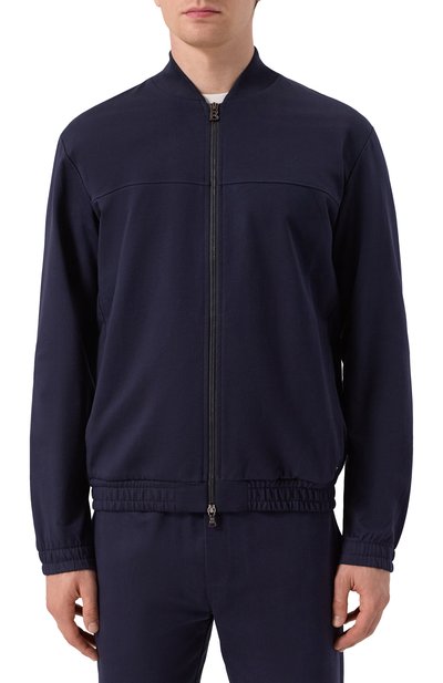 Хлопковый бомбер BOGNER темно-синего цвета по цене 35900 руб., арт. 88079694, фото 3 Хлопковый бомбер BOGNER, арт. 88079694, фото 3