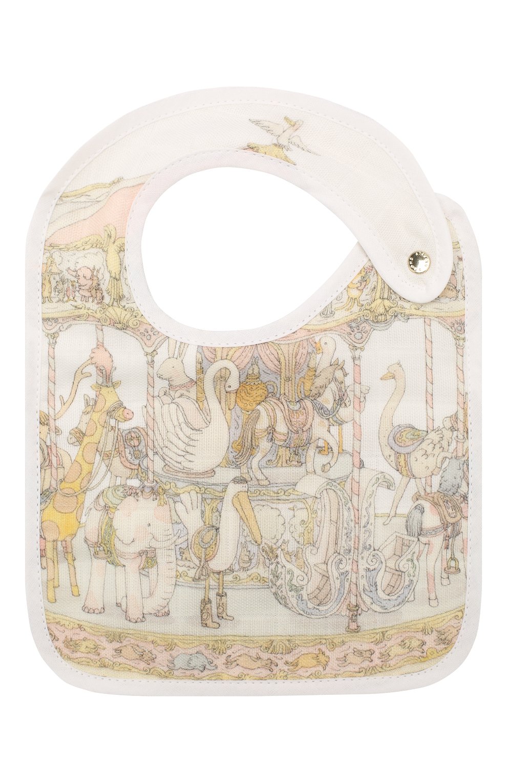 Хлопковый нагрудник ATELIER CHOUX, арт. SMALL BIB-CAR0USSEL-G0LD SNAPS, фото 1