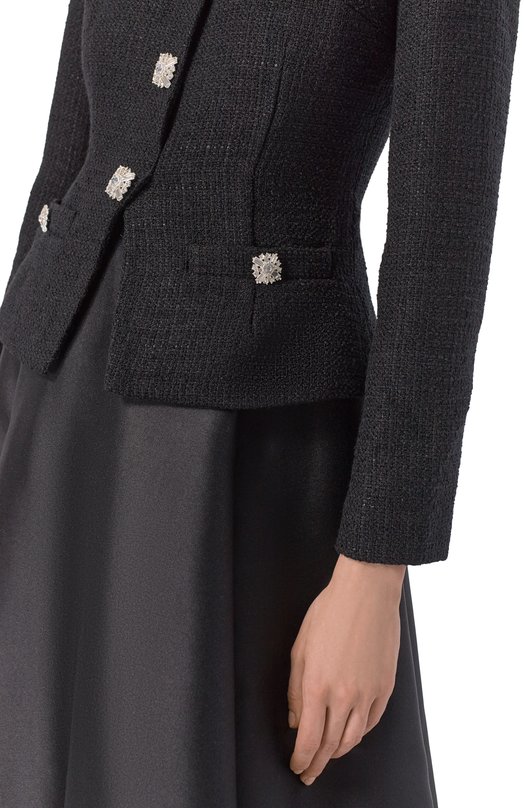 Комбинированное платье self-portrait RS26161MAB Чёрный  RS26161MAB Фото 4