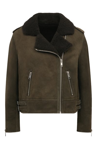 Дубленка из овчины YVES SALOMON хаки цвета по цене 239500 руб., арт. 25WYV60255MSCP, фото 1 Дубленка из овчины YVES SALOMON, арт. 25WYV60255MSCP, фото 1