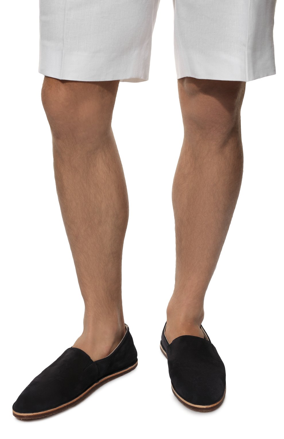 Замшевые слиперы BRUNELLO CUCINELLI темно-синего цвета по цене 78600 руб., арт. MZUCECQ839, фото 3 Замшевые слиперы BRUNELLO CUCINELLI, арт. MZUCECQ839, фото 3