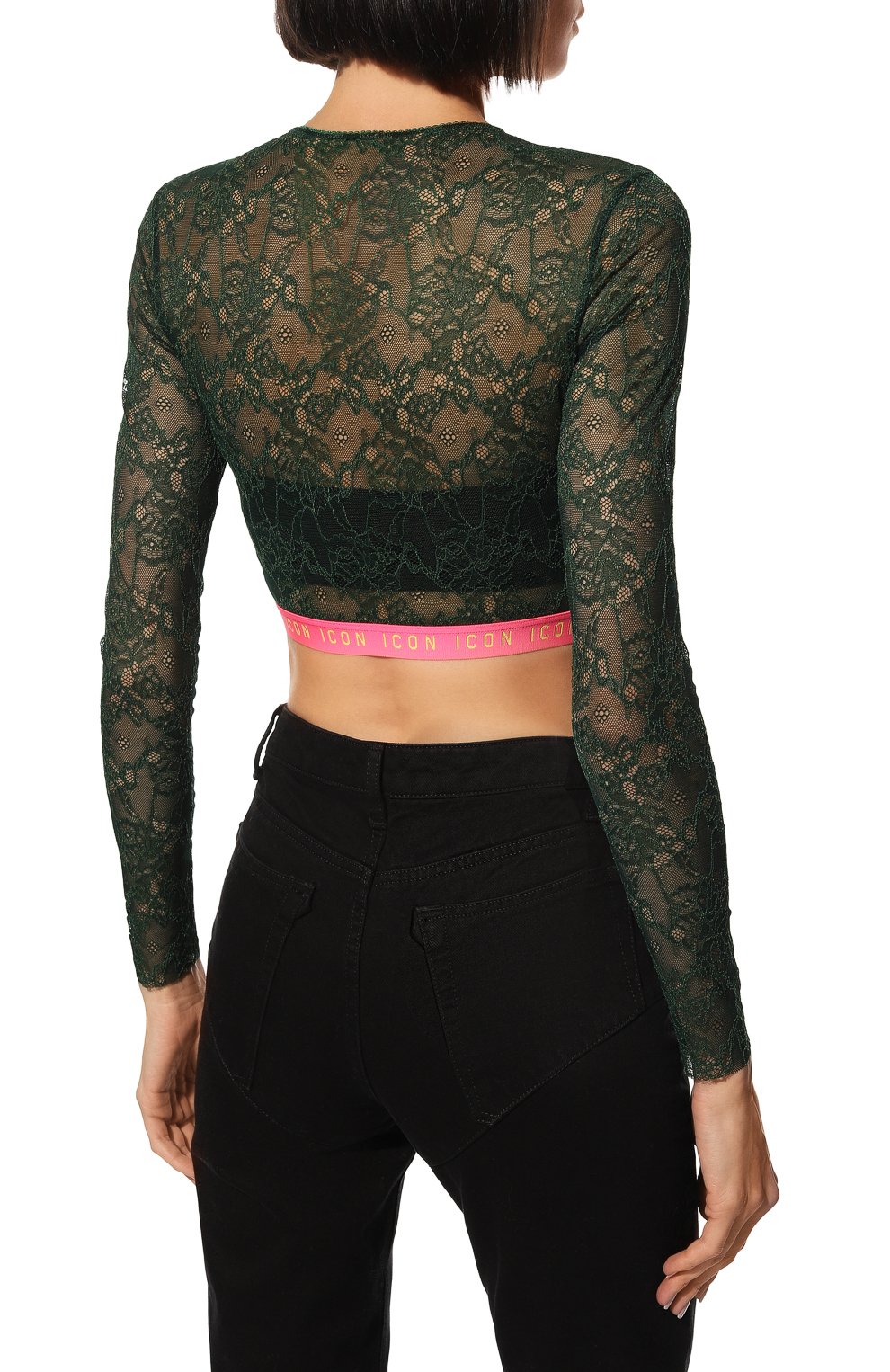 Топ DSQUARED2 зеленого цвета по цене 11350 руб., арт. D8M084020, фото 4 Топ DSQUARED2, арт. D8M084020, фото 4