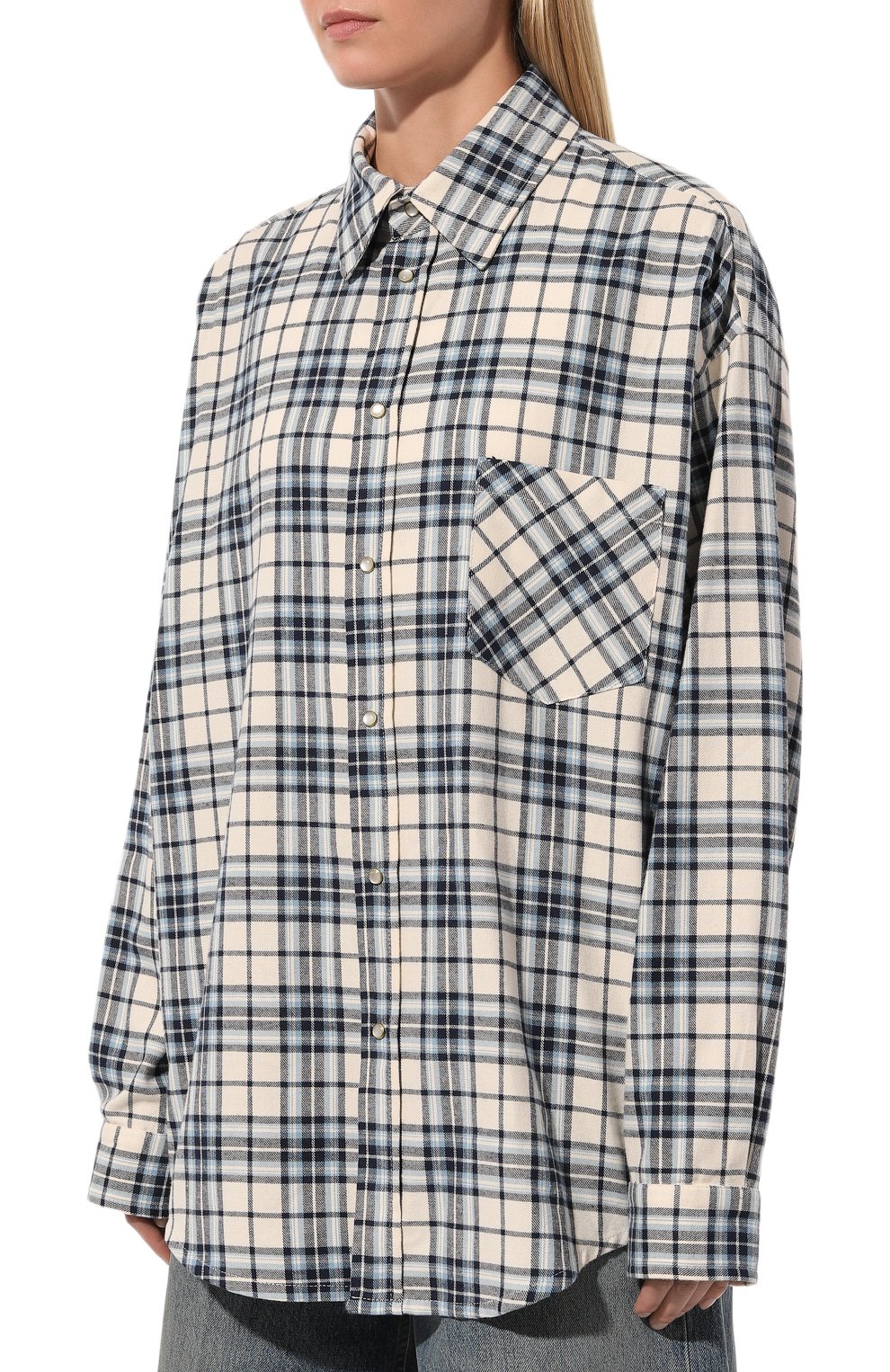 Хлопковая рубашка FORTE DEI MARMI COUTURE кремового цвета по цене 38950 руб., арт. 24WF3106, фото 3 Хлопковая рубашка FORTE DEI MARMI COUTURE, арт. 24WF3106, фото 3